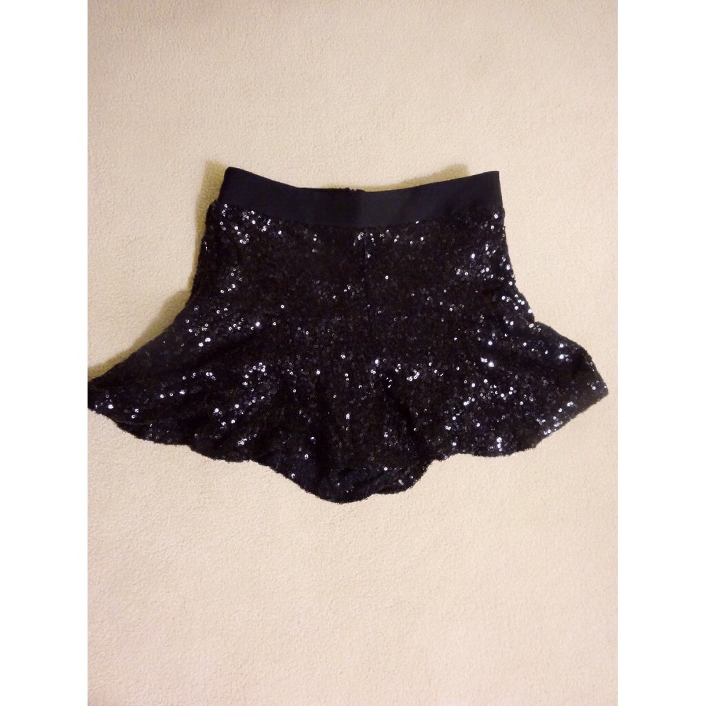 Black Sequin Shorts